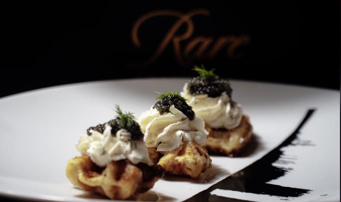 Collection Privée waffle with caviar